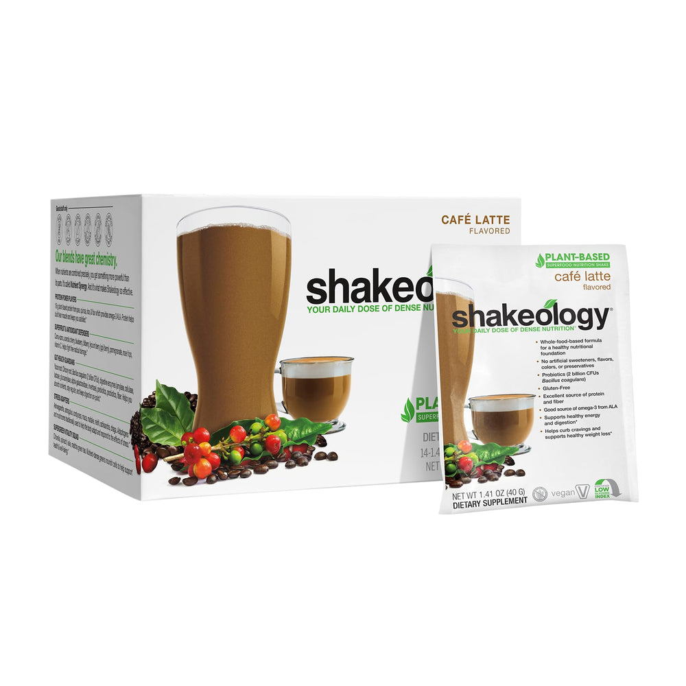 BODi Shakeology Cafe Latte grab-go packet for on-the-go fueling.