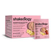 BODi Shakeology Tropical Strawberry tub showing high protein per serving for daily nutrition