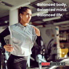 BODY BUILDERS Creatine in a mixing glass dissolves smoothly without clumps.