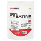 BODY BUILDERS Creatine powder jar showing unflavored formula for easy mixing.