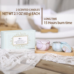 BODY & EARTH LOVE Gift-ready tin set enhances any room decor.