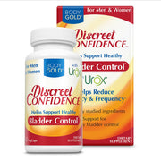 Body Gold Discreet Confidence bottle front shows compact bladder support for daily use