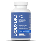 BodyBio PC bottle with phosphatidylcholine for cognitive support and cellular health.