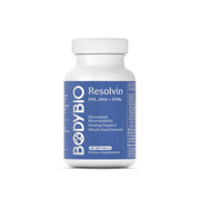 BodyBio Resolvin bottle front view showing packaging and branding for inflammation support