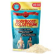 BodyBoost Whole Colostrum bottle for easy daily immune support.
