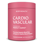 BodyHealth Cardio Vascular bottle pour shows chocolate flavor for daily use and support