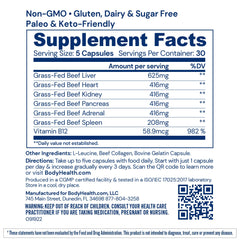 BodyHealth Organ Plus capsules close-up for easy daily supplement routine.