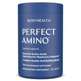 BodyHealth PerfectAmino bottle with easy-to-swallow tablets for pre- or post-workout support.