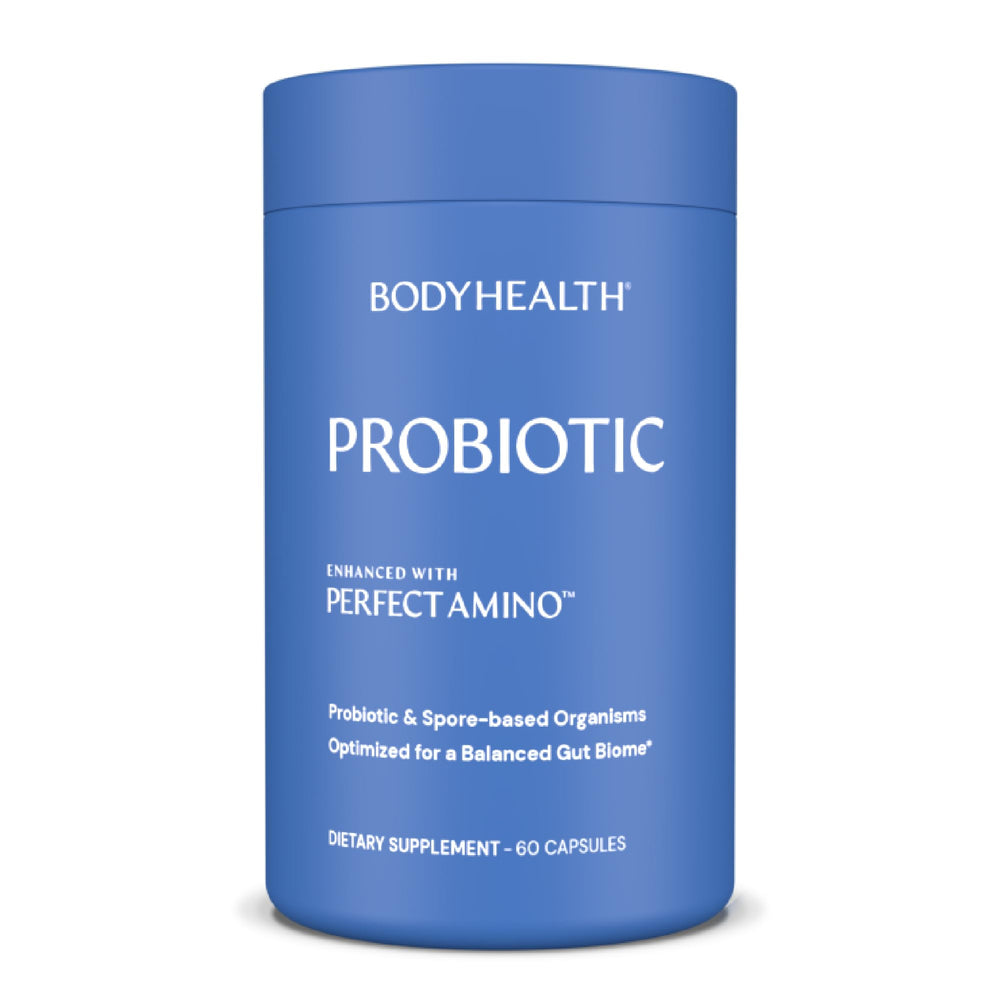 BodyHealth Probiotic PerfectAmino bottle for daily gut support