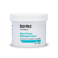 BodyMed Deep Tissue Cream bottle ready for a long-glide, professional massage.