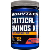 BODYTECH Critical Aminos XT bottle front for intra-workout fueling and recovery.