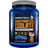 BodyTech Whey Protein Isolate Cinnamon Cereal bottle ready for post-workout recovery.