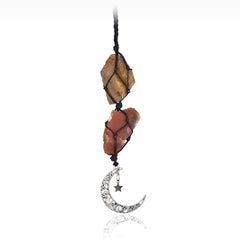 BOHO GARDEN tiger's eye and carnelian car charm boosts confidence during drives