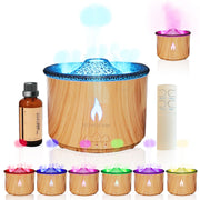 BOHOFAM aroma diffuser with wood grain finish adding natural elegance to the living room
