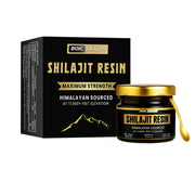 BOIC Shilajit Resin amber jar closeup showing mineral richness for daily vitality.