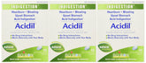 Boiron Acidil bottle front view showing quick-dissolving tablets for occasional indigestion.