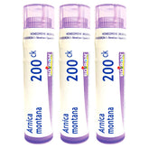 Boiron Arnica Montana pellets in tubes for temporary muscle relief when used as directed.