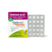 Boiron Cyclease Menopause hot flashes bottle for discreet, on-the-go relief.