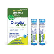 Boiron Diaralia On the Go tube front for portable diarrhea relief on the move.