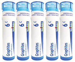 Boiron Graphites 6C pellets in a tube for scar support and non-drowsy use.