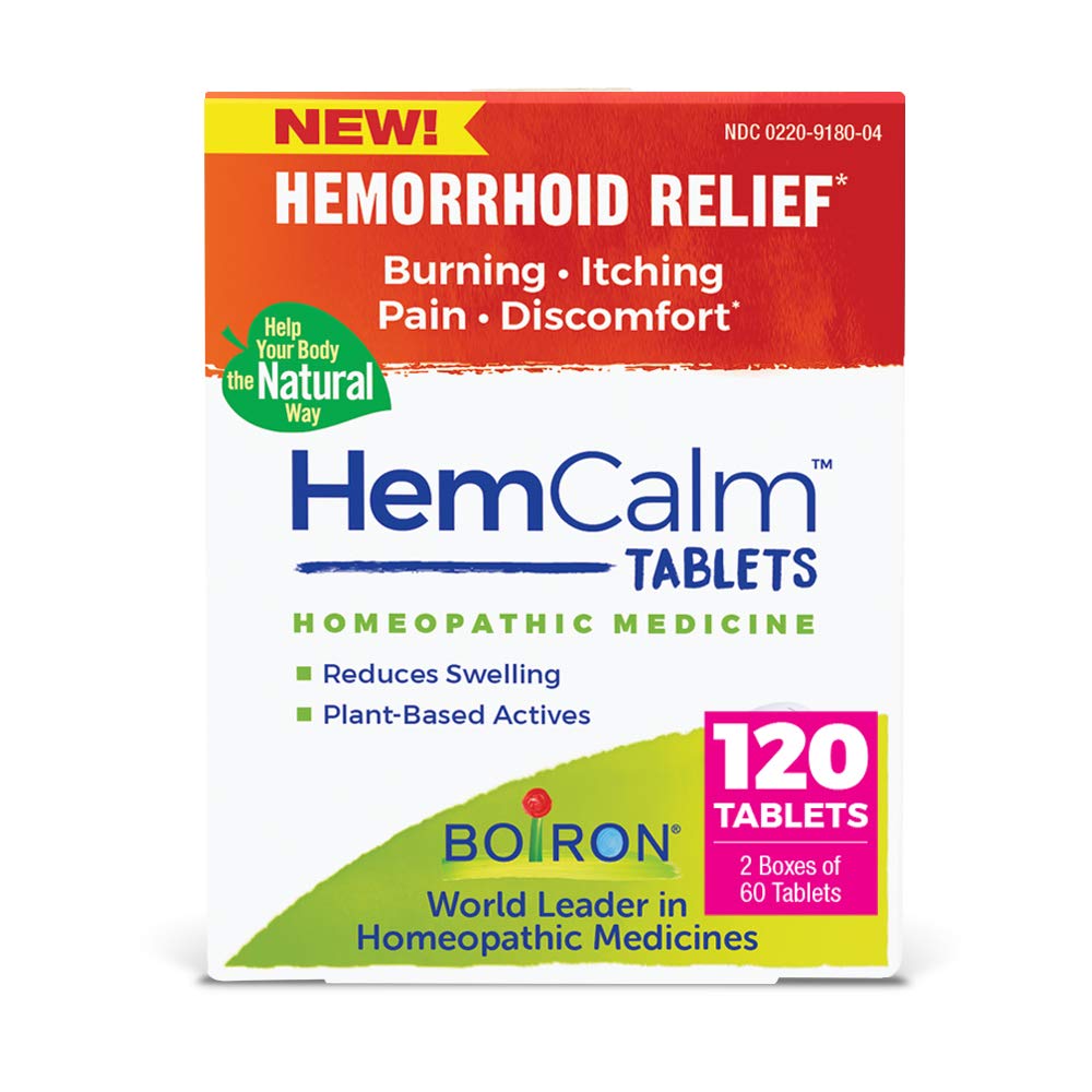 Boiron HemCalm bottle packaging with clear labeling for easy selection.