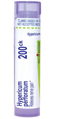 Boiron Hypericum Perforatum 200CK bottle for convenient nerve pain support on the go