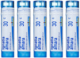Boiron Ignatia Amara 30C bottle shown for at-home stress relief and easy dosing.