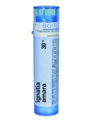 Boiron Ignatia Amara 30C pellets in bottle for moments of emotional tension.