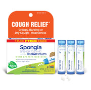 Boiron Spongia Tosta 6C pellets melt under the tongue for easy, on-the-go use.