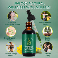 BOIUOITI Mullein Drops label shows natural ingredients and directions.