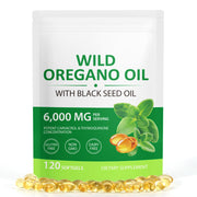 BOIUOITI oil of oregano with black seed oil softgels bottle front for daily immune support