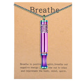 BOLAGTIER anxiety-relief pendant with rainbow finish for on-the-go mindfulness.