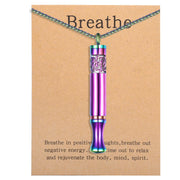 BOLAGTIER anxiety-relief pendant with rainbow finish for on-the-go mindfulness.