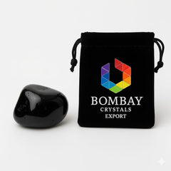 Bombay Crystals Export Black Obsidian demonstrates grounding energy for balanced daily focus.
