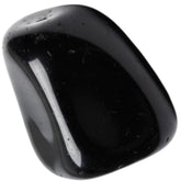 Bombay Crystals Export Black Obsidian tumbled stone with glossy finish for grounding during meditation.