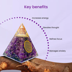 Bombay Crystals Export orgonite pyramid decorative centerpiece symbolizing harmony and balance