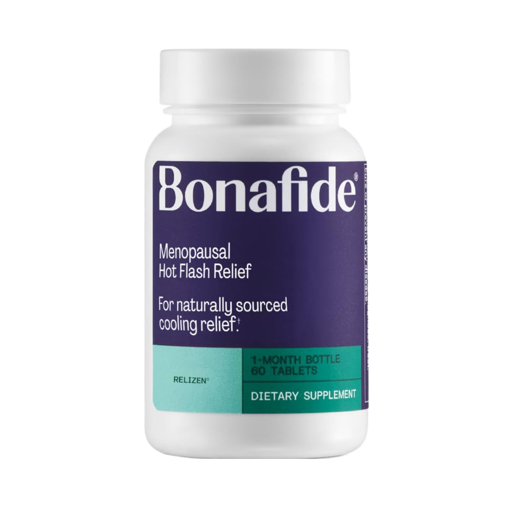 Bonafide Relizen bottle front view signaling hormone-free menopause relief
