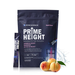 Bone Science Prime Height packaging with single-serve sticks for easy daily use.