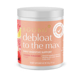 Boobie Debloat to the Max bottle front with lemon hibiscus flavor for gut comfort.