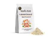 Boogie and Bean baby oatmeal bath bottle pour for gentle skin care during bath time.