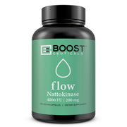 BoostCeuticals nattokinase 4000 FU capsule close-up, vegan clean-label formula.