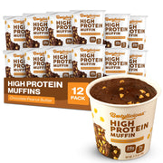 Bootylicious chocolate peanut butter muffin cup showing rich flavor and protein-packed goodness.
