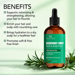 Botanic Hearth Rosemary Mint Hair Oil application on scalp for nourishing care