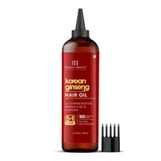 Botanic Hearth Korean Ginseng Hair Oil bottle showing a lightweight, non-greasy formula for daily vitality