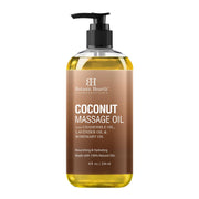 Botanic Hearth Massage Oil bottle closeup highlighting a soothing blend for relaxing massage sessions