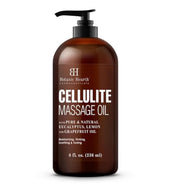 Botanic Hearth Massage Oil bottle pour showing citrus aroma and quick absorption