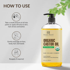 Botanic Hearth Massage Oil used on shoulders for tension relief.