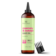 Botanic Hearth Rosemary Batana Hair Oil bottle supports scalp nourishment and shine