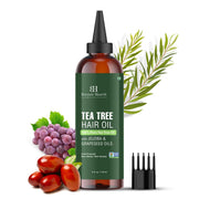 Botanic Hearth Tea Tree Hair Oil bottle for scalp refresh and lightweight hydration.