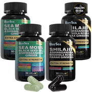 Boysea Shilajit and Sea Moss bundle bottle for daily vitality.